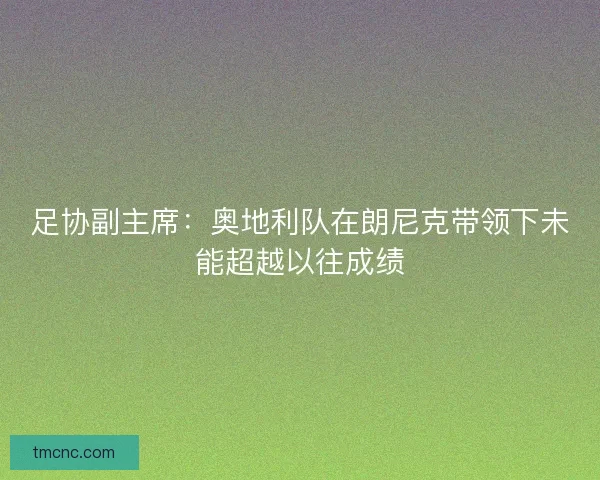 足协副主席：奥地利队在朗尼克带领下未能超越以往成绩